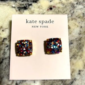 Kate spade multi glitter earrings